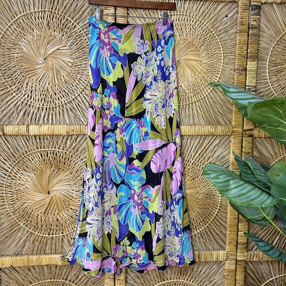 Vintage Y2K Multicolor Floral Maxi Skirt Size Medium - Picture 5 of 5